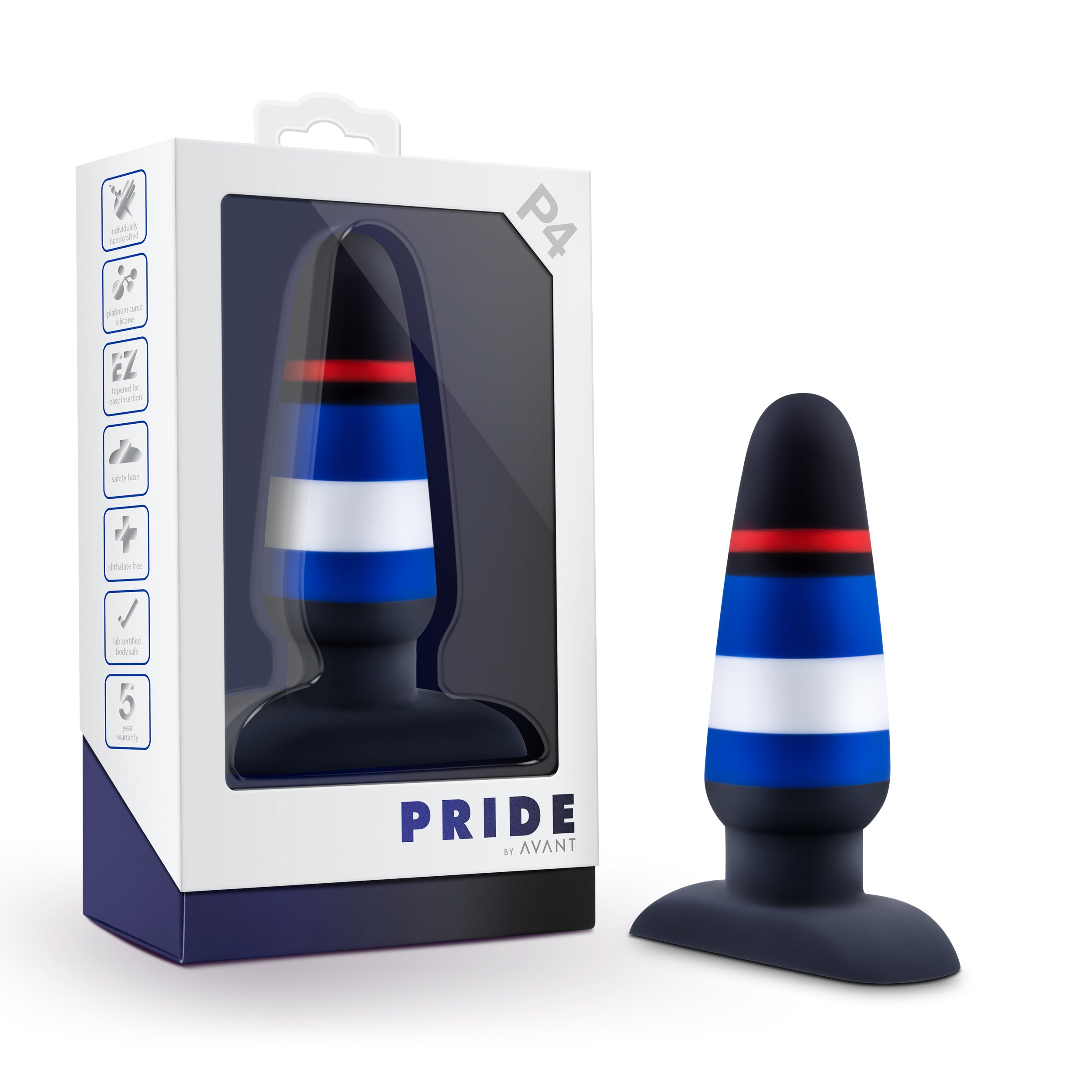 Avant Pride P4 Power Play (Silicone) – Silicone Butt Plug Black > Anal Range > Butt Plugs