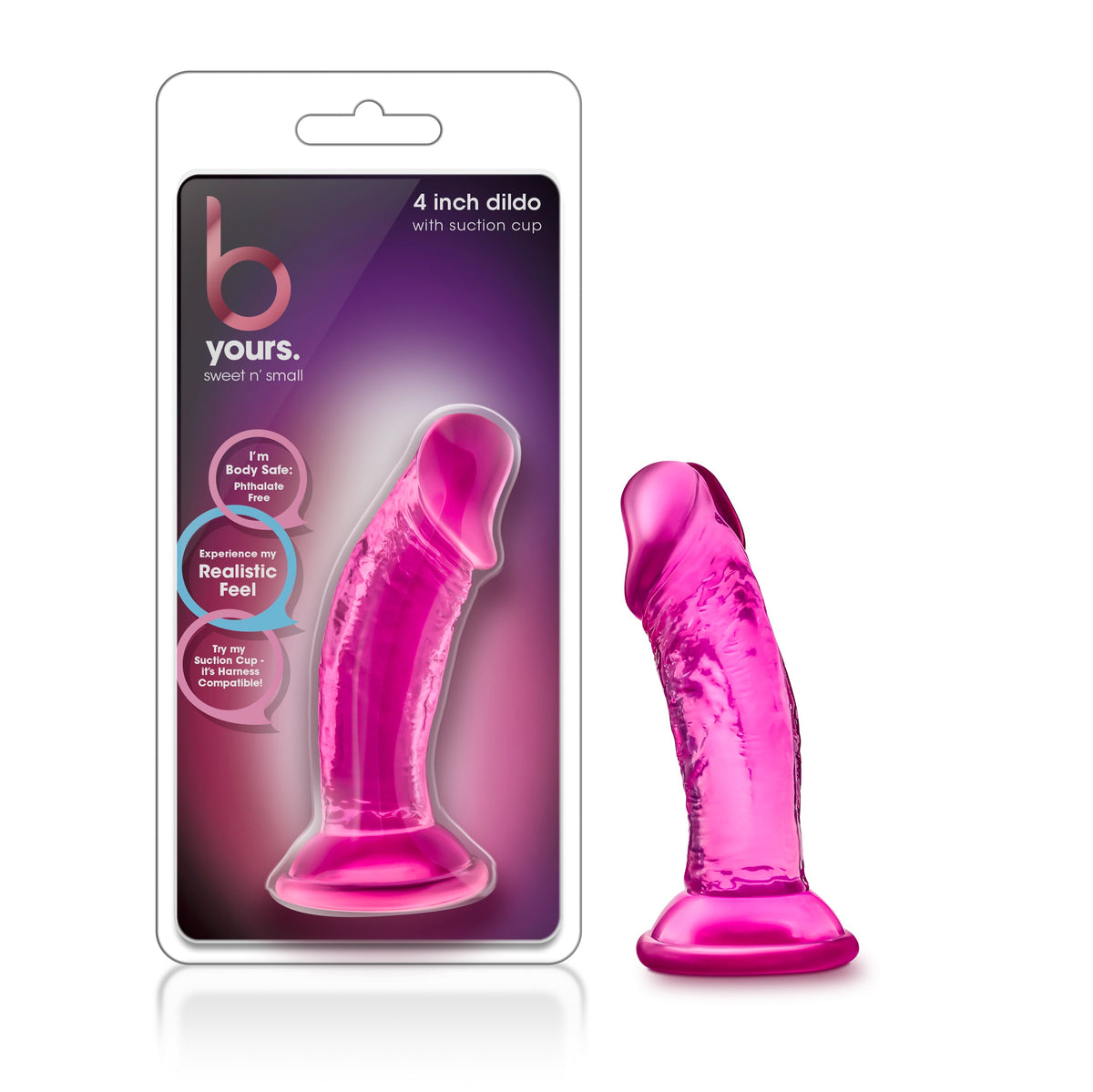 B Yours Sweet N Small Realistic Dildo with Suction Cup (4 and 6 Inch) > Dildos > Slim Dildos