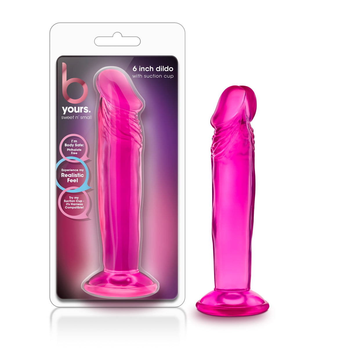 B Yours Sweet N Small Realistic Dildo with Suction Cup (4 and 6 Inch) > Dildos > Slim Dildos
