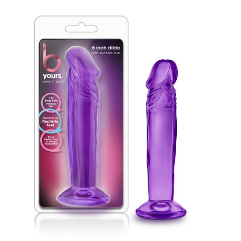 B Yours Sweet n' Small (Purple) – 6 Inch Suction Cup Dildo Purple > Dildos > Slim Dildos