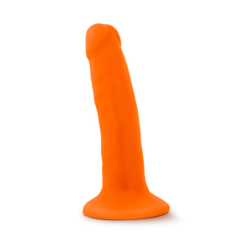 Neo Dual Density Cock 6 Inch Neon Orange Vibrator DONGS