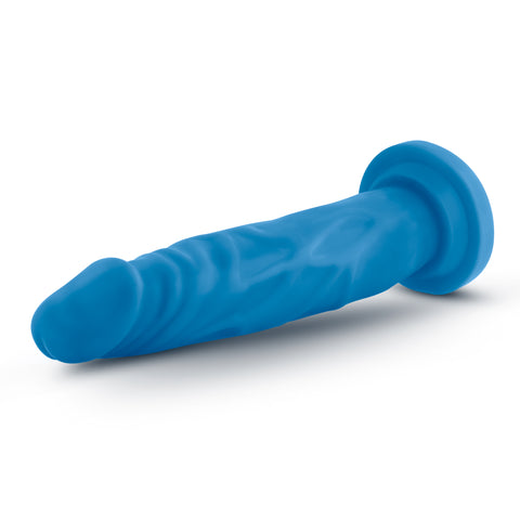 Neo Dual Density Cock 7.5 Inch Neon Blue Dildo DONGS