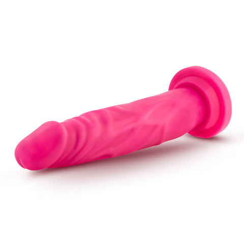 Neo Dual Density Cock 7.5 Inch Neon Pink Dildo DONGS