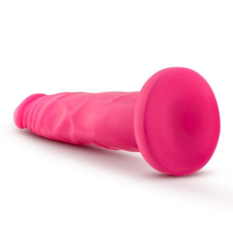 Neo Dual Density Cock 7.5 Inch Neon Pink Dildo DONGS