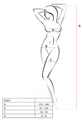 Bodysuit Open Cup White BS031 Bodystocking