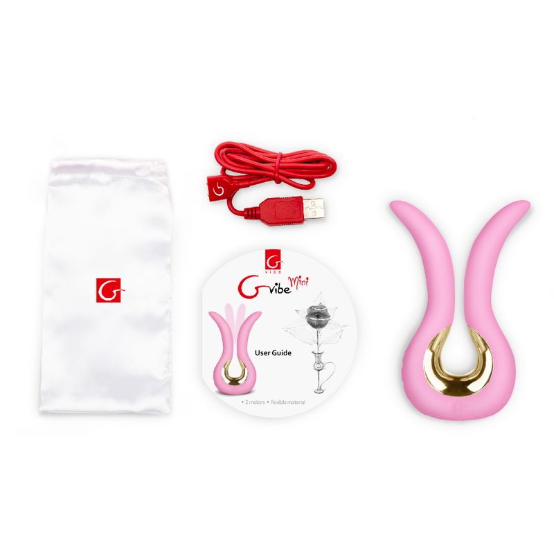 Gvibe MINI Candy Pink - Compact Dual Stimulation Toy > Vibrators > Ladies > Clitoral Vibrators and Stimulators