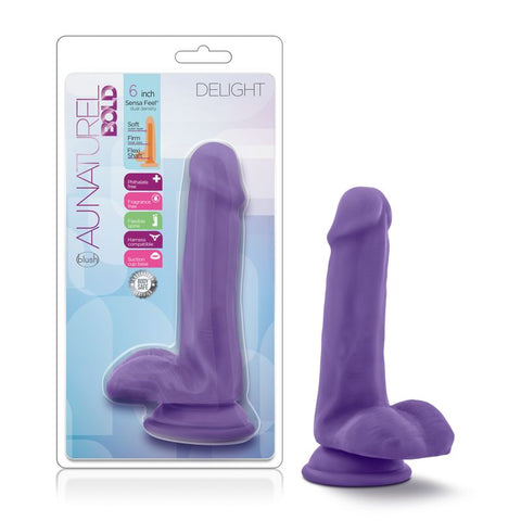 Au Naturel Bold Delight 6 Inch Dildo Purple > Dildos > Slim Dildos