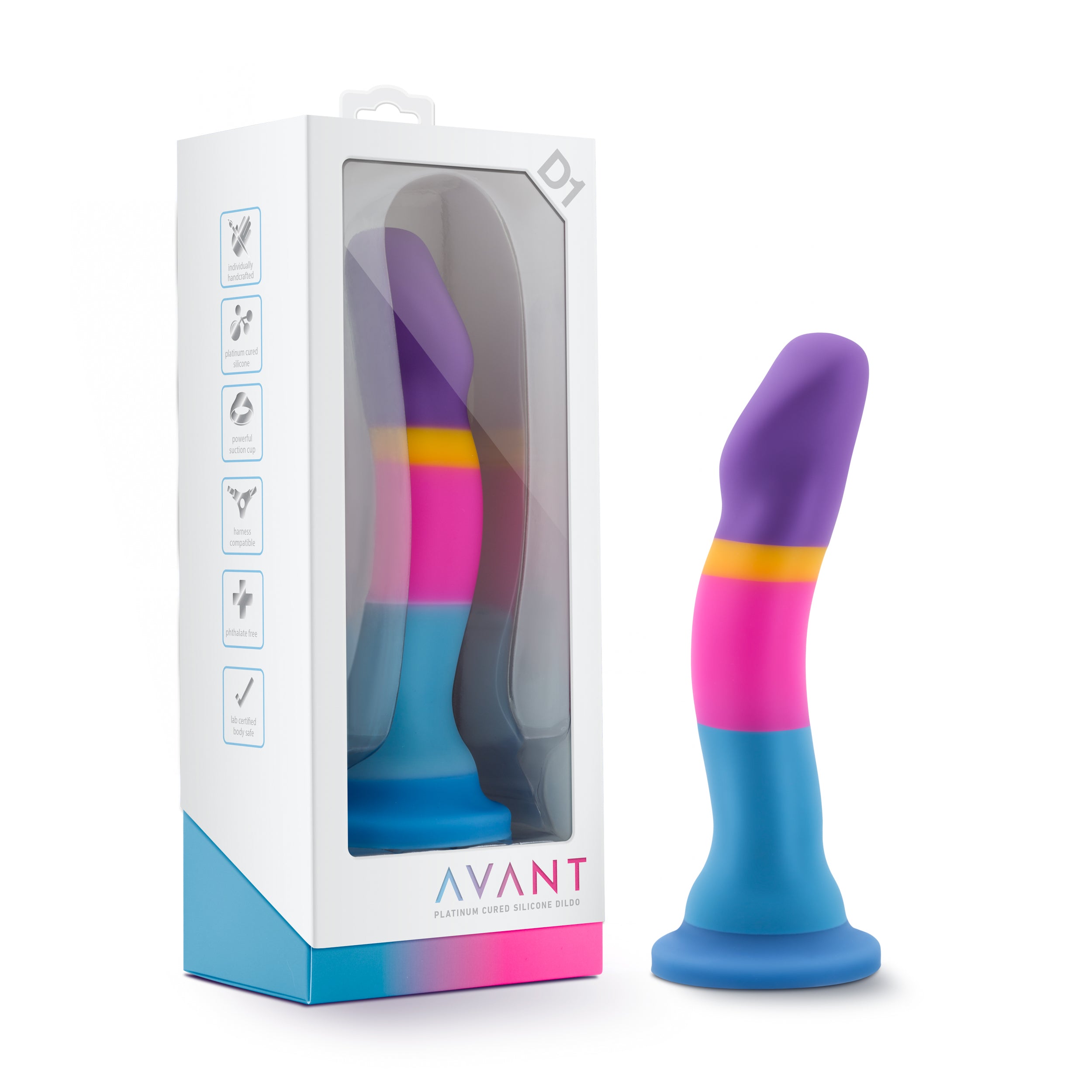 Avant D1 Hot n Cool Silicone 7.5 Inch Dildo Multi > Dildos > Neutral Dildos