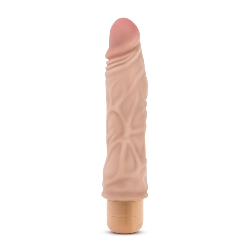 Dr Skin Cock Vibe 10 8.5 Inch Vibrating Cock in Beige DONGS Vibrating