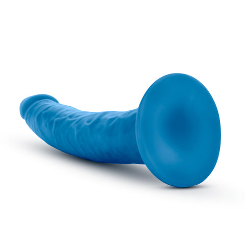 Neo Elite 7.5 Inch Silicone Dual Density Cock in Neon Blue DONGS