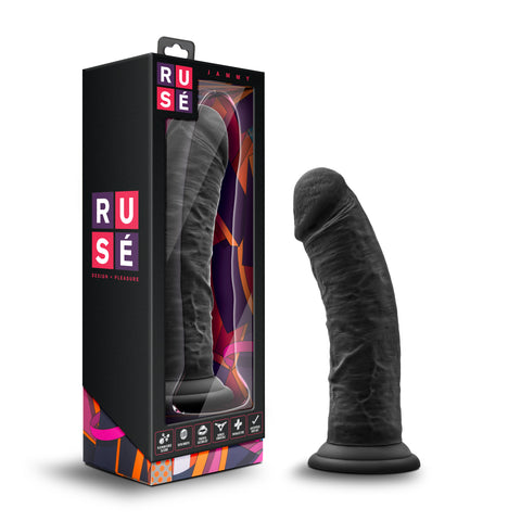 Ruse Jammy Black 8 Inch Girthy Dildo for Pleasure Dongs Realistic