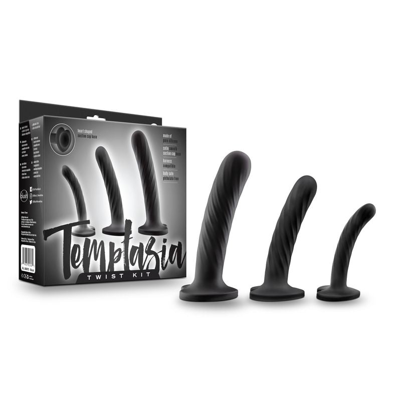 Temptasia Twist Kit Set of Three Unique Swirling Dildos > Sex Toys > Dilators