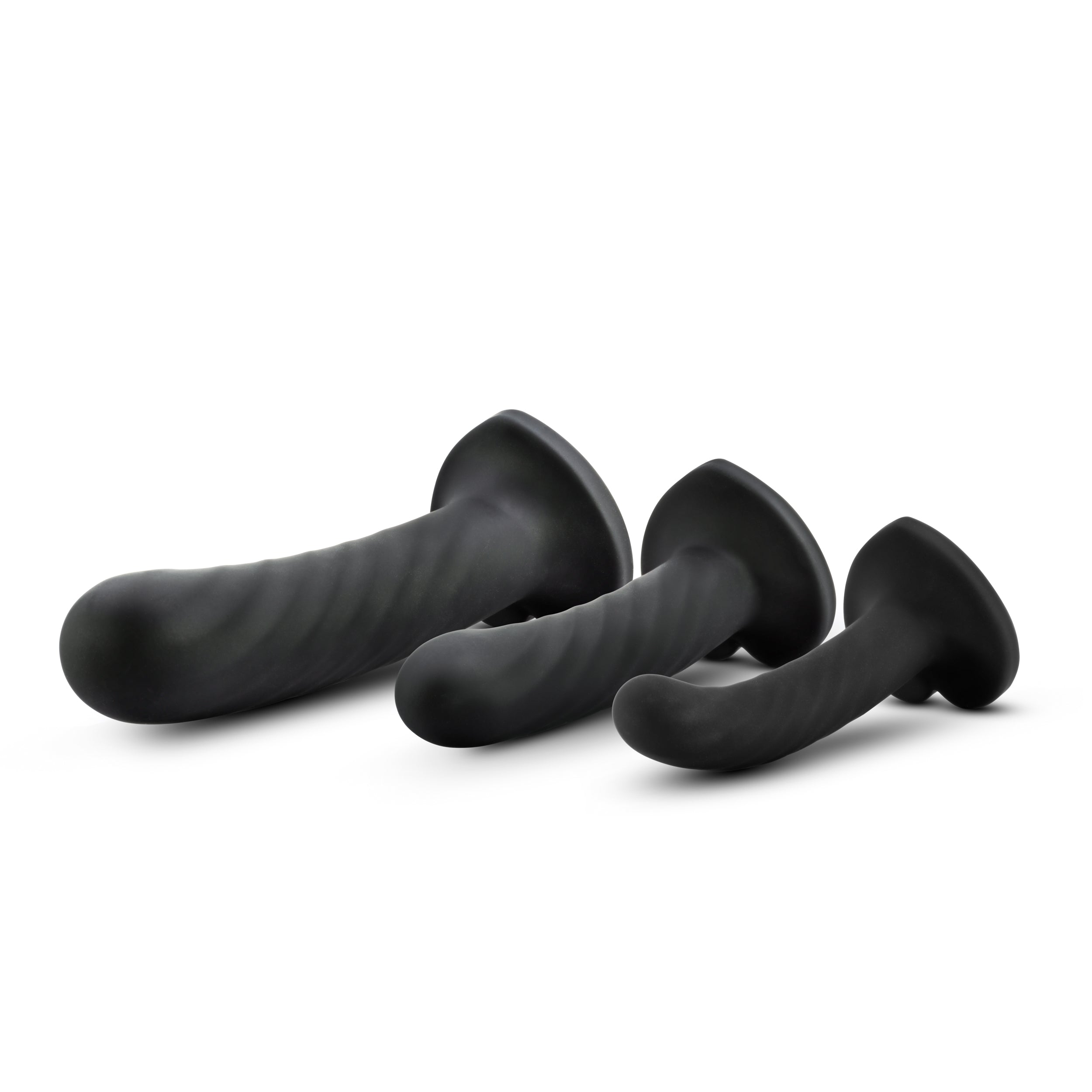 Temptasia Twist Kit Set of Three Unique Swirling Dildos for Enhanced Playtime Dongs Neutral