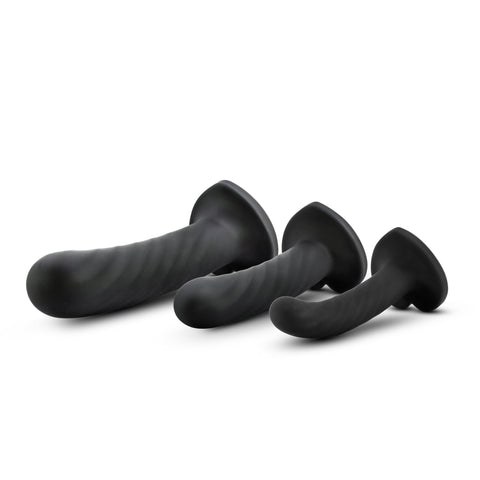 Temptasia Twist Kit Set of Three Unique Swirling Dildos for Enhanced Playtime Dongs Neutral