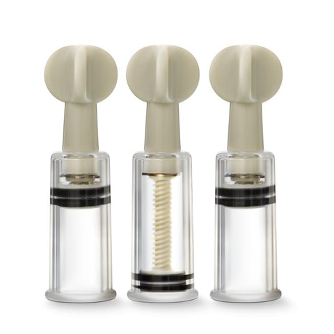 Temptasia Nipple and Clit Twist Suckers 3 Piece Set for Enhanced Sensitivity Nipple Suckers