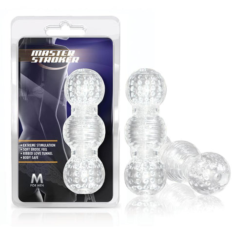 M for Men Master Stroker Clear 6 Inch Pocket Size Strokers - Manual