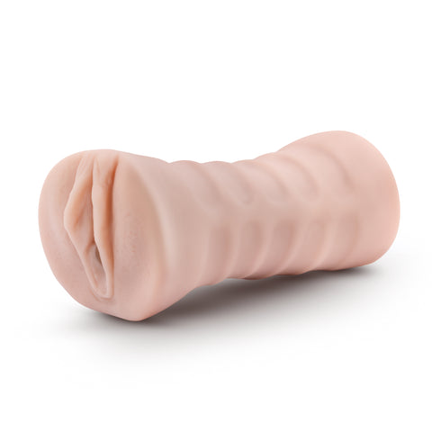 M For Men Rain Vanilla Realistic Vibrating Sleeve Toy Strokers - Manual