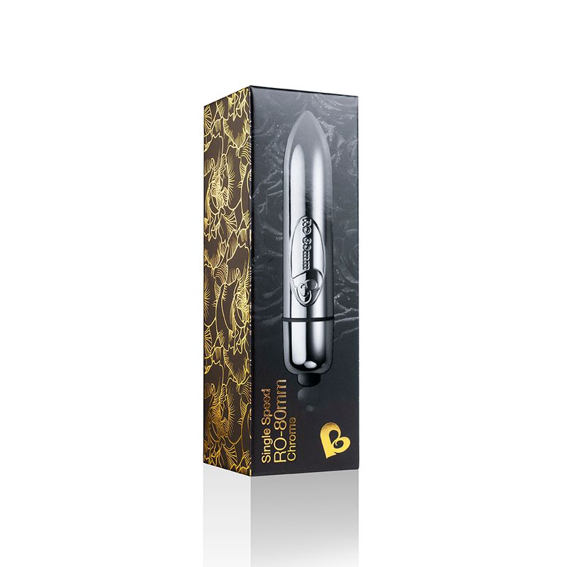 Rocks Off Ro80mm Bullet Vibrator Sleek Silver Petite > Sex Toys For Ladies > Mini Vibrators