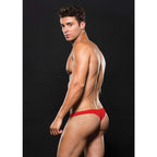 Microfibre Low Rise Zip Thong Red > Clothes > Mens G-Strings