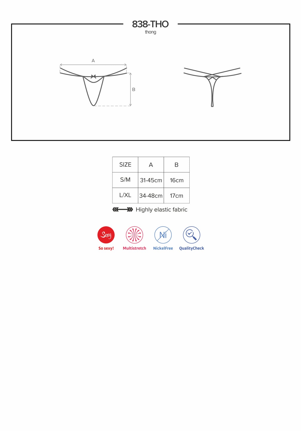 Red Thong with Lace and Double Strap Design > Clothes > Panties