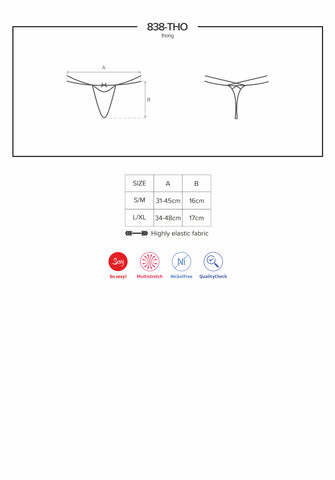 Red Thong with Lace and Double Strap Design Panties