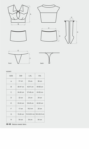 Student 4 Piece Costume Costumes