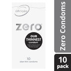 LifeStyles Zero Thin Lubricated Condoms – 52mm Condom 10 Pack > Essentials > Condoms