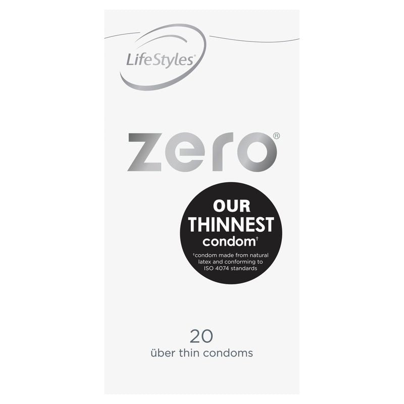LifeStyles Zero Condoms – Uber Thin Lubricated Condoms 20 Pack > Essentials > Condoms
