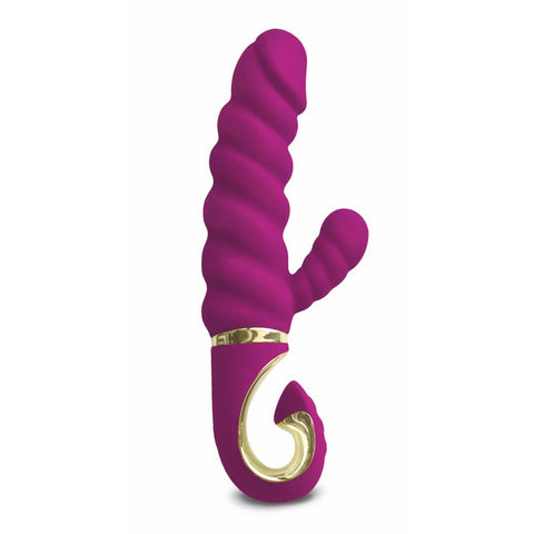 Gcandy Raspberry Dual Motor Vibrator Waterproof 4 Inch VIBRATORS-RABBIT
