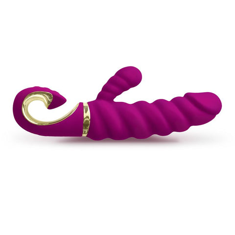 Gcandy Raspberry Dual Motor Vibrator Waterproof 4 Inch VIBRATORS-RABBIT