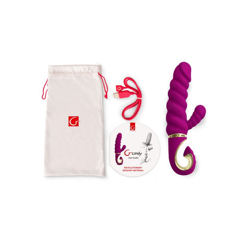 Gcandy Raspberry Dual Motor Vibrator Waterproof 4 Inch VIBRATORS-RABBIT