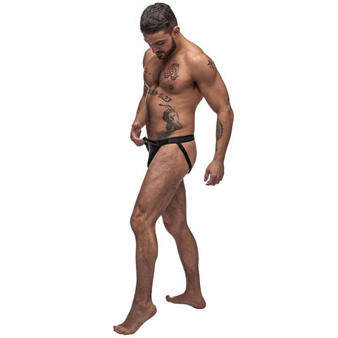 Male Power Grip and Rip Jock with Breakaway Front Pouch Jockstraps