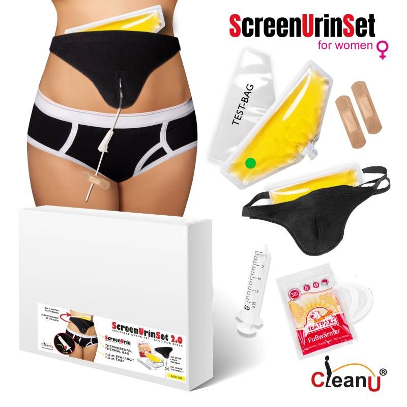 ScreenUrin Set for Her – 1.5m Tube and 80ml Capacity Urine Delivery System Yellow Drug Screening