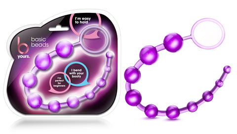 B Yours Basic Beads Purple Flexible Gradual Pleasure Beads > Anal Range > Anal Beads
