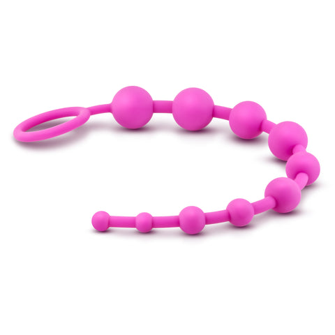 Luxe Silicone 10 Beads Pink 12.5 Inch Anal Toy > Anal Range > Anal Beads