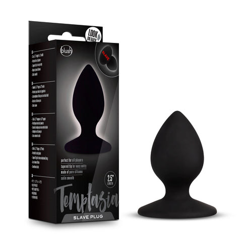 Temptasia Slave Plug Black Anal Toy for Boundaries Exploration Butt Plugs