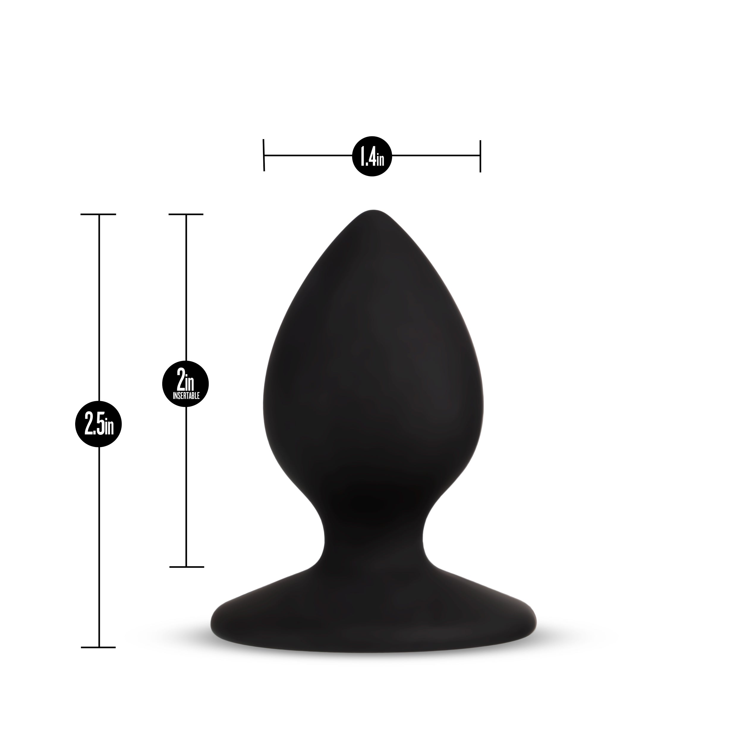 Temptasia Slave Plug Black Anal Toy for Boundaries Exploration Butt Plugs