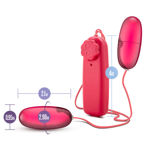 B Yours Double Pop Eggs Cerise Vibrating Pleasure Set BULLETS