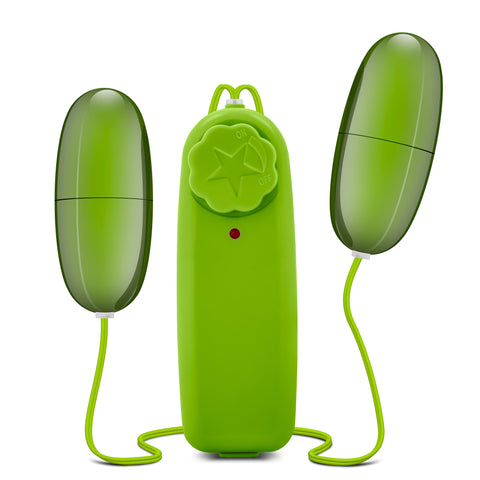 B Yours Double Pop Eggs Lime Vibrating Pleasure Set BULLETS