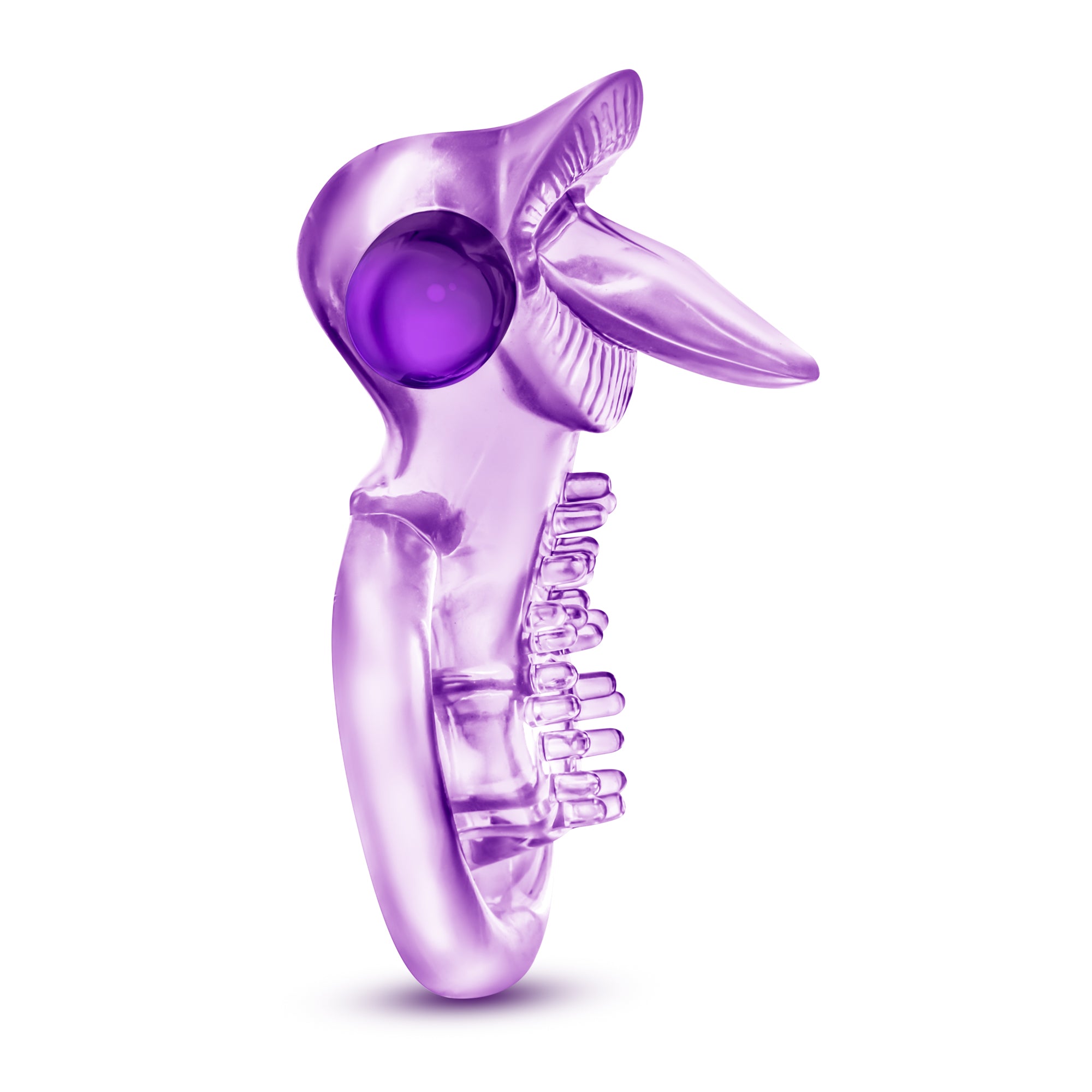 Vibrating Double Strap Cockring in Purple for Intimate Play Cock Rings Vibrating