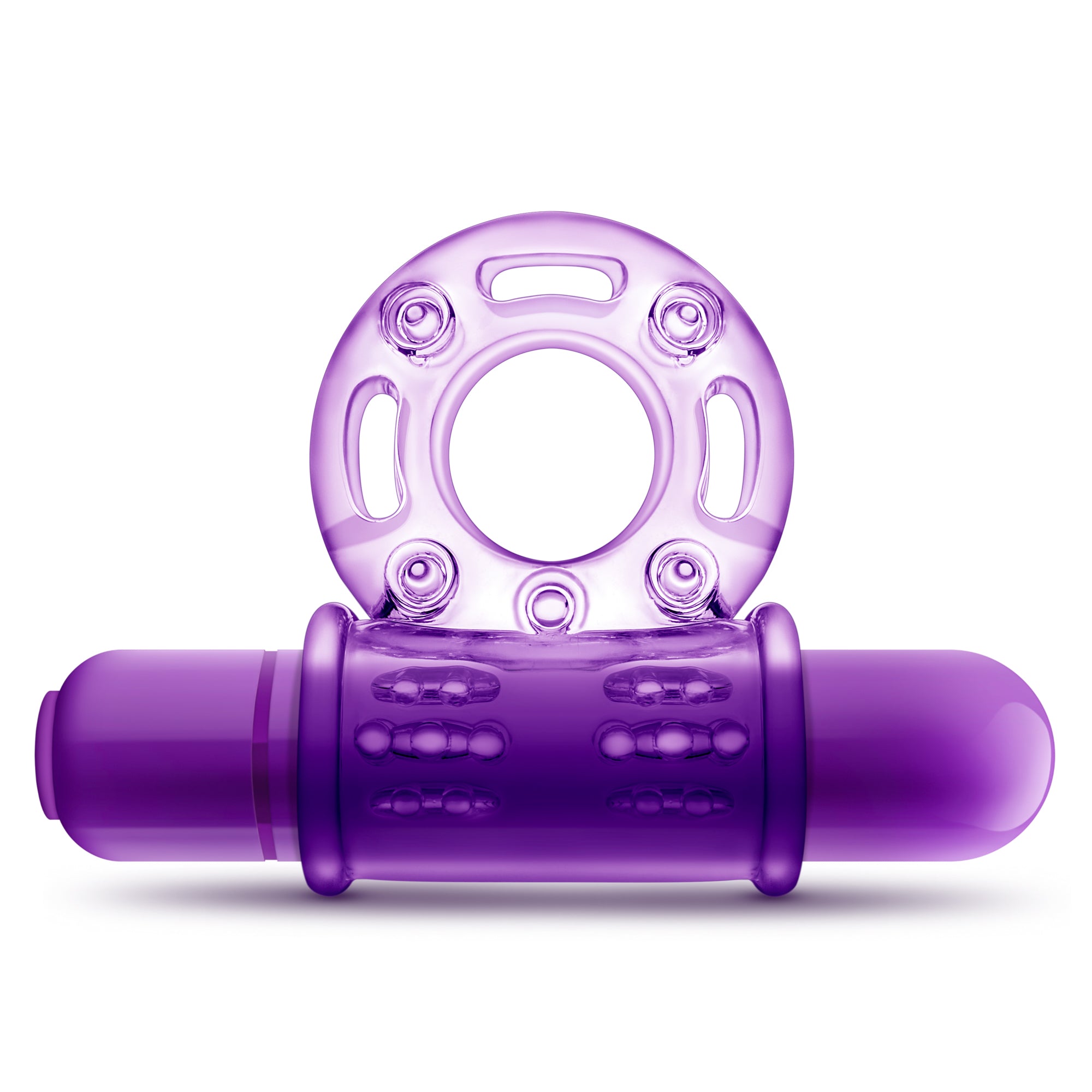 Play With Me Couples Play Vibrating Cock Ring in Purple > Sex Toys > Couples Toys