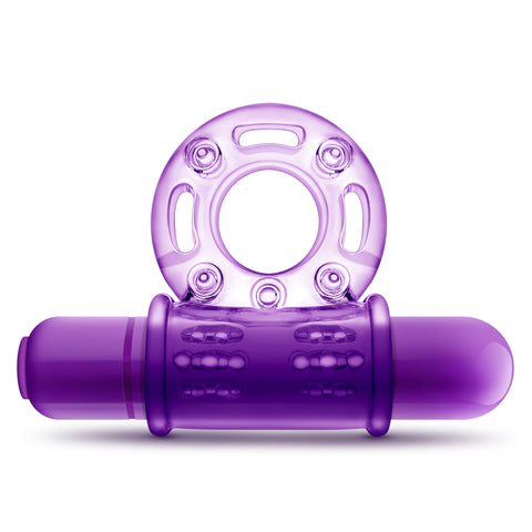 Play With Me Couples Play Vibrating Cock Ring in Purple > Sex Toys > Couples Toys