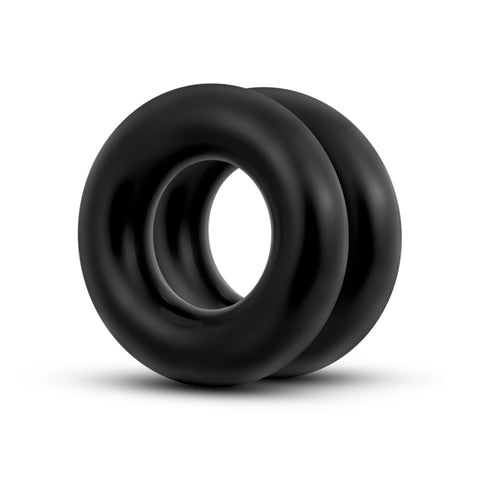 Stay Hard Donut Rings Oversized Black COCK RING Set