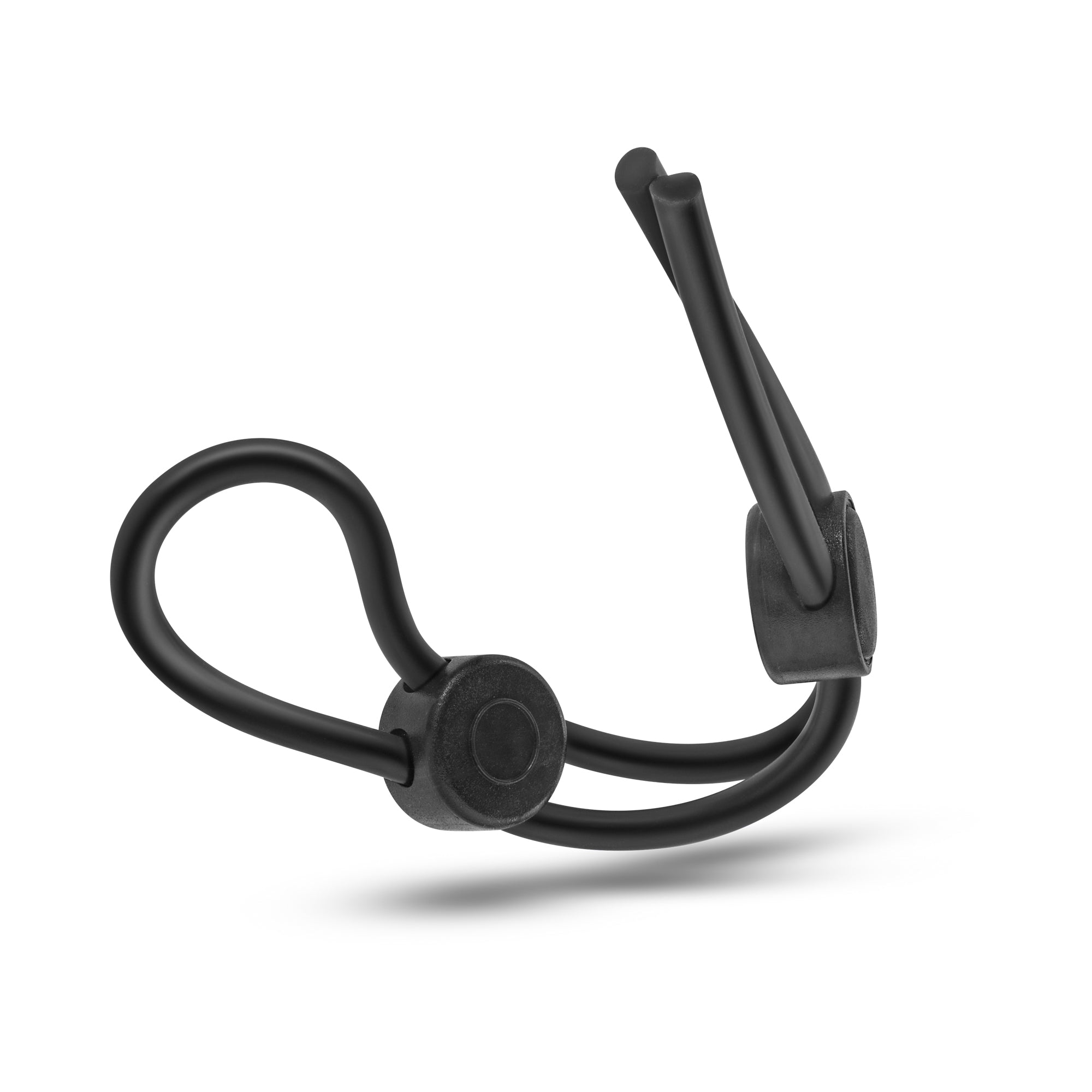 Stay Hard Silicone Double Loop Cock Ring in Black > Cock Ring > Adjustable