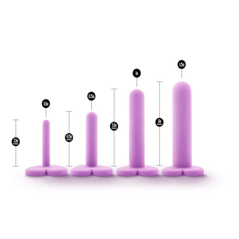 Wellness Silicone Vaginal Dilator Kit 4-Piece Set Purple Dilators