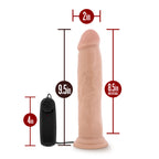 Dr Skin Dr Throb 9.5in Vibrating Realistic Cock Vanilla Suction Cup > Vibrators > Realistic Vibrators