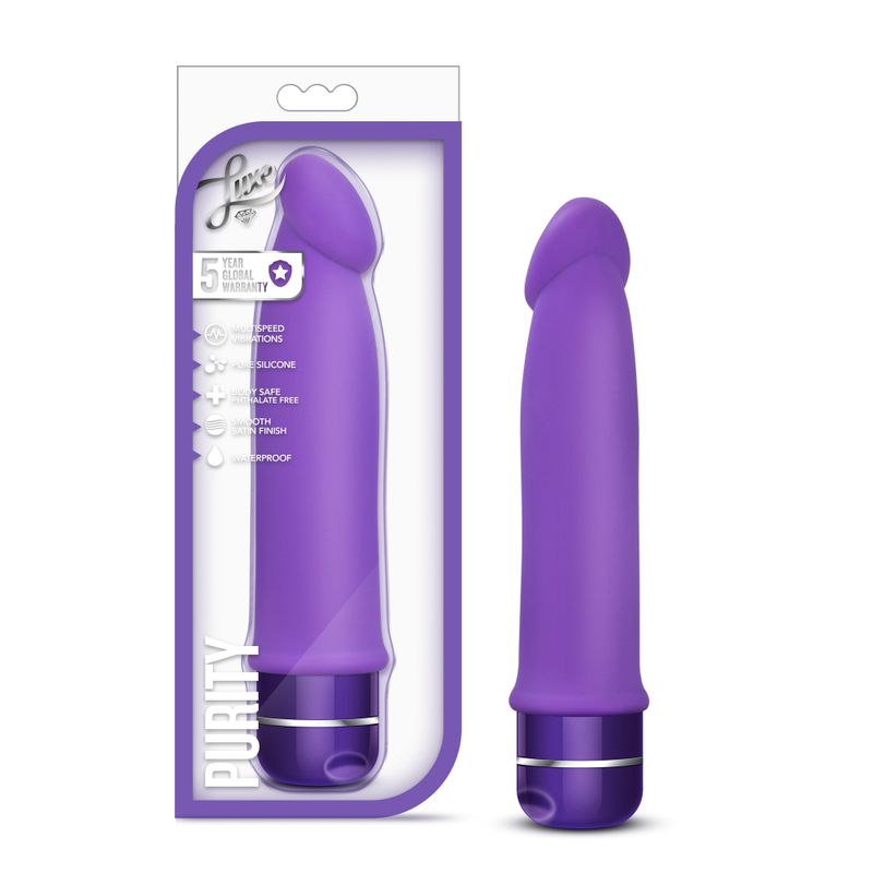 Luxe Purity Purple 7.5 Inch Silicone Vibrator > Vibrators > Standard Vibrators