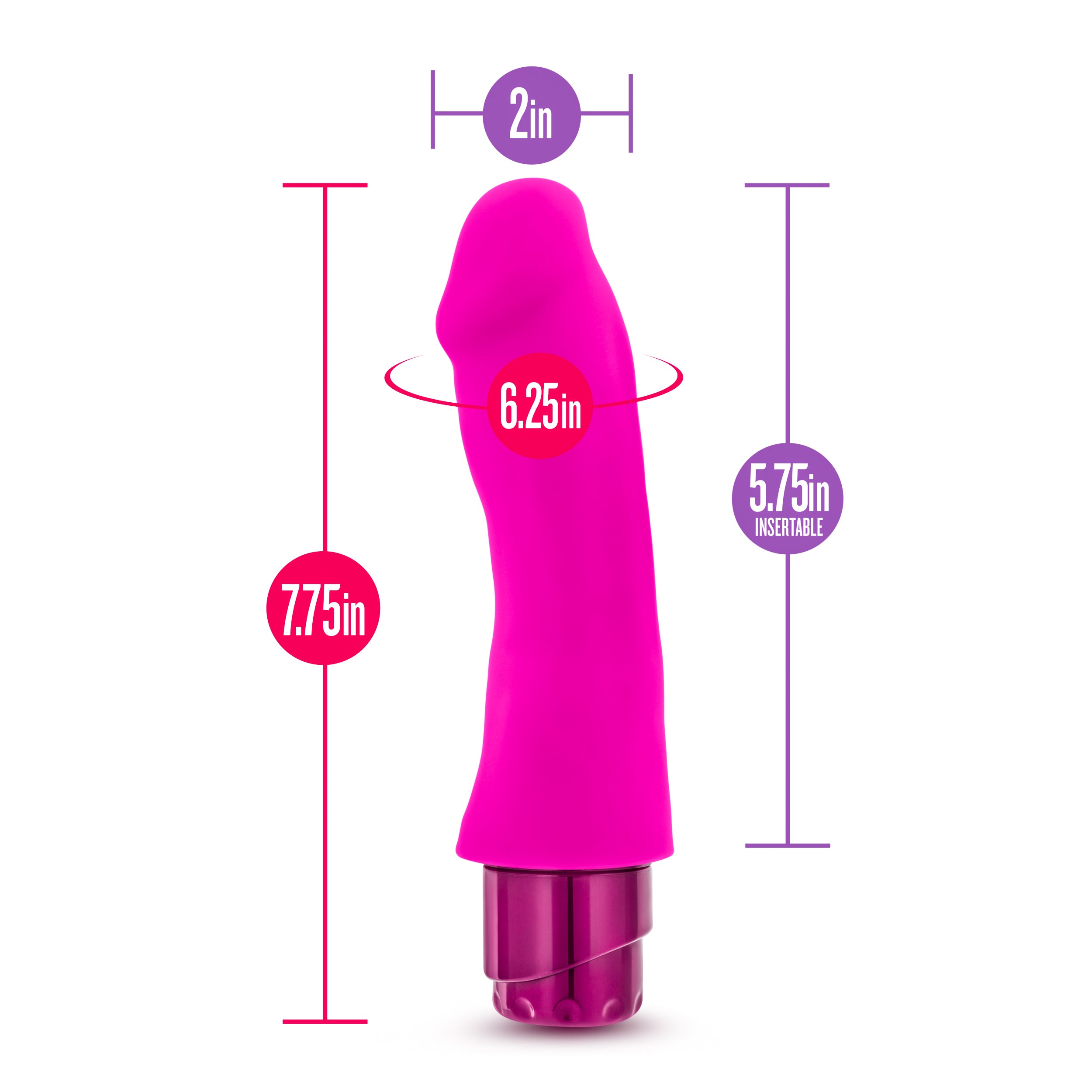 Luxe Marco Pink Vibrating Toy 7.75 Inch Length > Vibrators > Realistic Vibrators