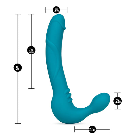 Temptasia Luna Strapless Silicone Dildo in Teal > Realistic Dildos and Vibes > Strapless Strap Ons
