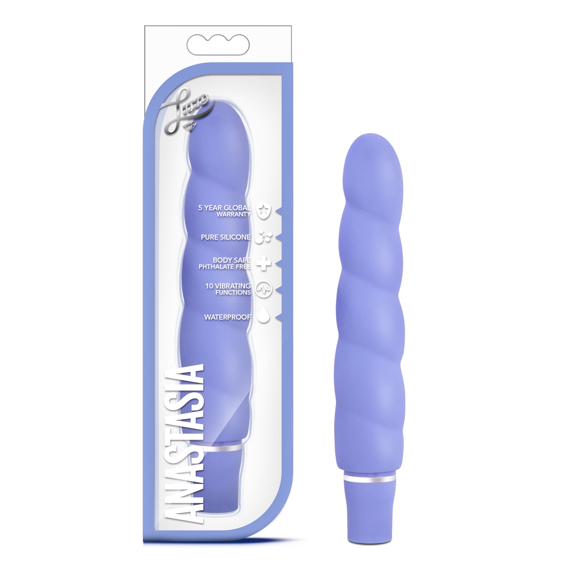 Luxe Anastasia Periwinkle 5.25 Inch Vibrating Toy BULLETS
